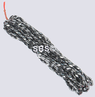 Magnetic Hematite 5x11 4-sided Swirl (10 strands) AAA Grade