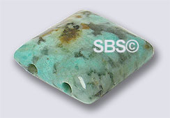 African Turquoise 10x10 2-Hole (100)