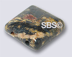 Leopard Skin Jasper 10x10 2-Hole (50)