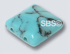 Turquoise (Imitation) 10x10 2-Hole (100)