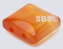 Natural Carnelian 10x10 2-Hole (100)