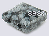 Snowflake Obsidian 10x10 2-Hole (100)
