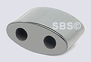 Magnetic Hematite 6x11 OVAL  2-Hole (50) AAA Grade
