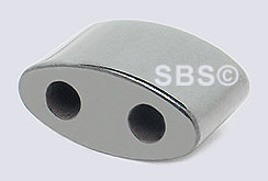 Magnetic Hematite 6x13 OVAL  2-Hole (100)