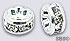 Crystal Rondels 4.5mm Silver (12)