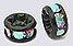 Crystal Rondels 4.5mm Black AB (12)
