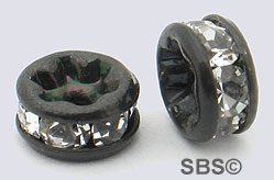 Crystal Rondels 4.5mm Black (72)