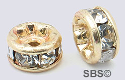 Crystal Rondels 4.5mm Gold (72)