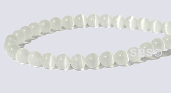 4mm Cats Eye- WHITE