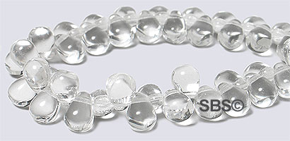 Czech 4x6mm Tear Drops - Crystal