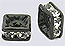 Square Crystal Rondels 4.5mm Black (12)