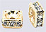 Square Crystal Rondels 4.5mm Gold (12)