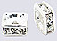 Square Crystal Rondels 4.5mm Silver (12)
