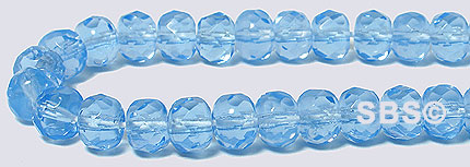 5mm Gemstone Firepolish - Blue Chalcedony