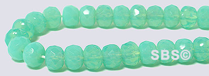 5mm Gemstone Firepolish - Milky Peridot