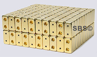 6x12 2-Hole CLASP Gold (100)
