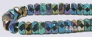 6x3mm Firepolish Rondels-Bue Iris
