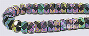 6x3mm Firepolish Rondels-Purple Iris