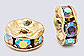 Crystal Rondels 6mm Gold AB (12)