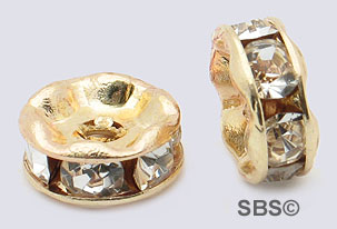 Crystal Rondels 6mm Gold (72)