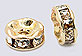 Crystal Rondels 6mm Gold (12)