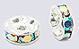 Crystal Rondels 6mm Silver AB (12)