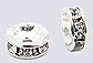 Crystal Rondels 6mm Silver (12)