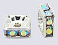 Square Crystal Rondels 6mm Silver AB (12)
