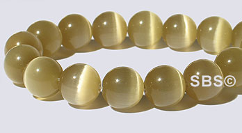 8mm Cats Eye- LIGHT BROWN