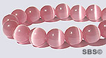 8mm Cats Eye- LIGHT ROSE