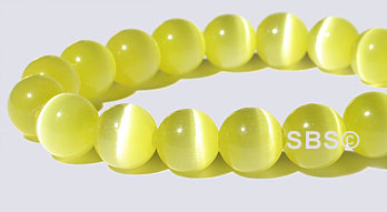 8mm Cats Eye- LIGHT YELLOW