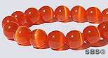 8mm Cats Eye- ORANGE/RED