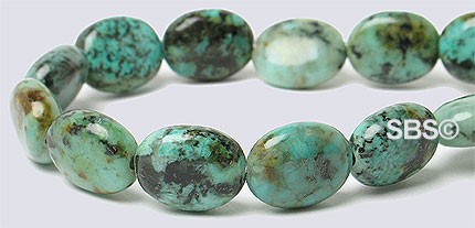 African Turquoise 8x10 Flat Oval