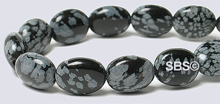 Snowflake Obsidian 8x10 Flat Oval