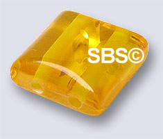 Amber (synthetic) 10x10 2-Hole (50)