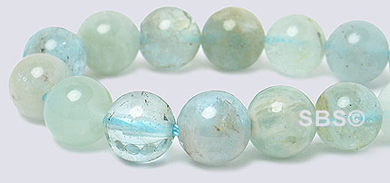 Aquamarine Tricolor 8mm