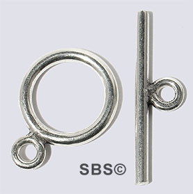 Bali Sterling Silver 10mm Toggle Clasp
