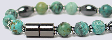 Bali Silver with 6mm African Turquoise
