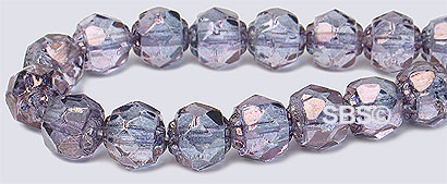 Baroque Firepolish 6mm Amethyst Luster