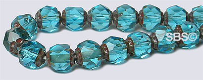 Baroque Firepolish 6mm Aquamarine Picasso