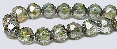Baroque Firepolish 6mm Olivine Luster