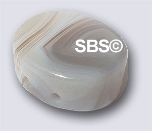 Botswanna Agate 12x15 Flat Oval 2-Hole (100)