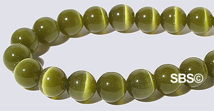 6mm Cats Eye- OLIVE