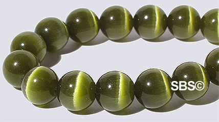 8mm Cats Eye- OLIVE