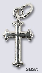 Sterling Silver 8x17mm Cross