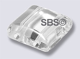 Crystal Quartz  12x12mm 2-Hole (50)