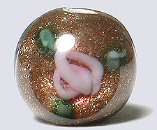 Czech Floral 6mm - Goldstone
