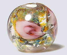 Czech Floral Foiled 6mm - Amethyst