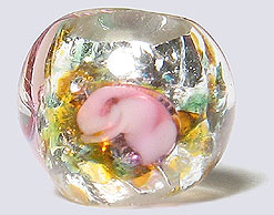Czech Floral Foiled 6mm - Crystal