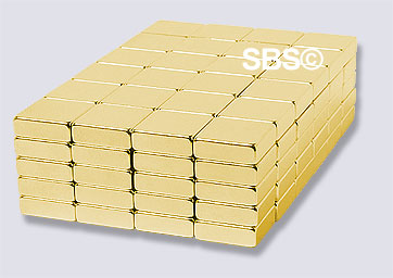 DC Magnet 12x12x4 Gold (100)